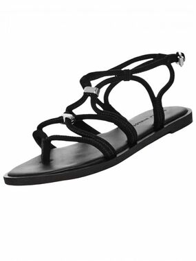 REBECCA MINKOFF SARLE LEATHER SUEDE GLADIATOR STYLE CAGE ANKLE STRAP SANDAL